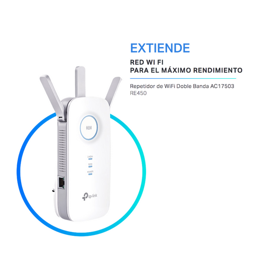 Repetidor de Cobertura WiFi AC, 1750 Mbps